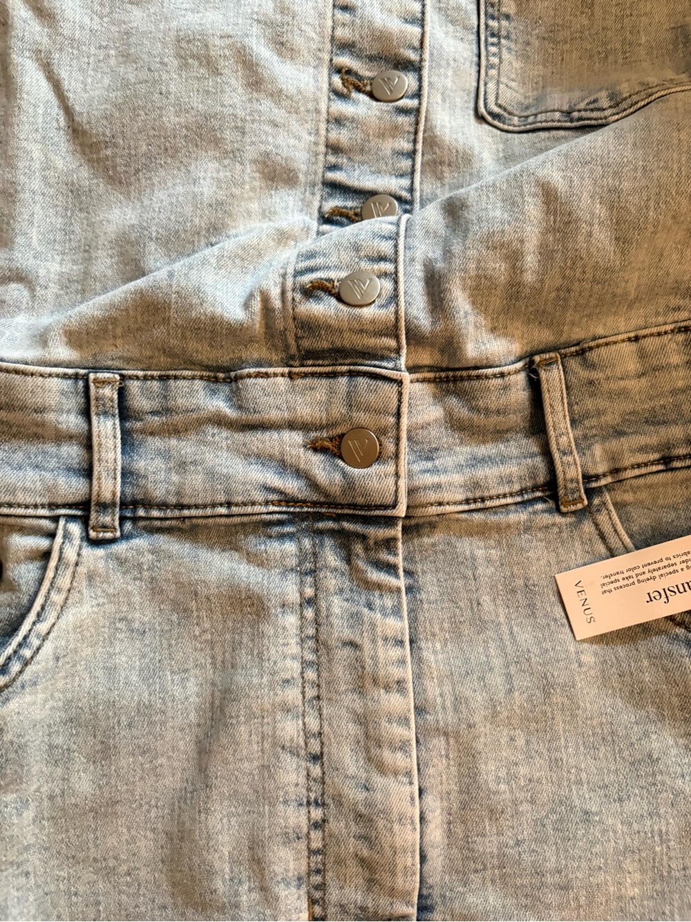VENUS Light Blue Denim Midi Shirt Dress - Picture 7 of 7